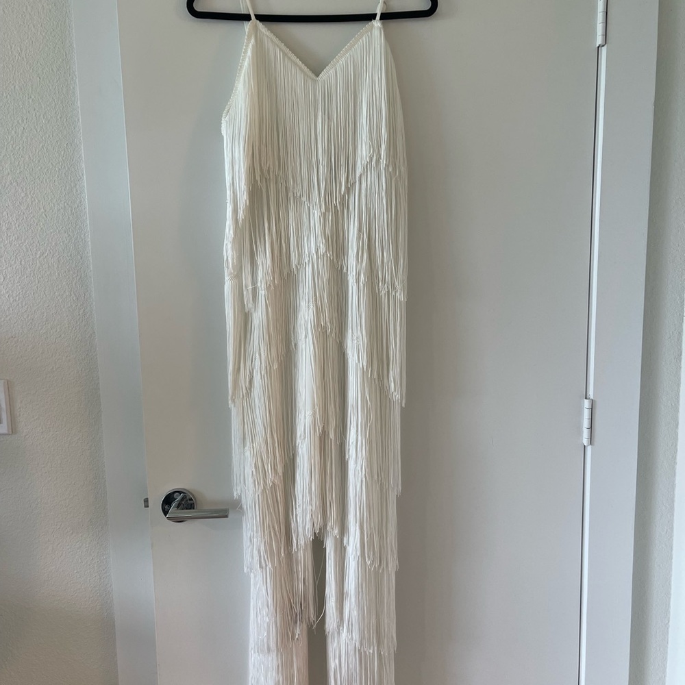 PrettyLittleThing Cream Maxi Sundress with Spaghetti Straps